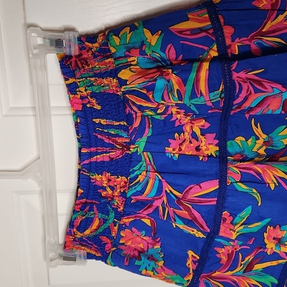 J.Crew Factory Smocked Tiered Mini Skirt Blue Size XS NWT - Picture 3 of 11